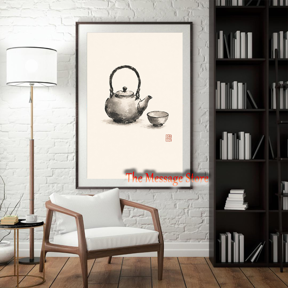 Japanese Teapot Art Minimalist - Japanese Lifestyle And Traditions ulasan dan harga